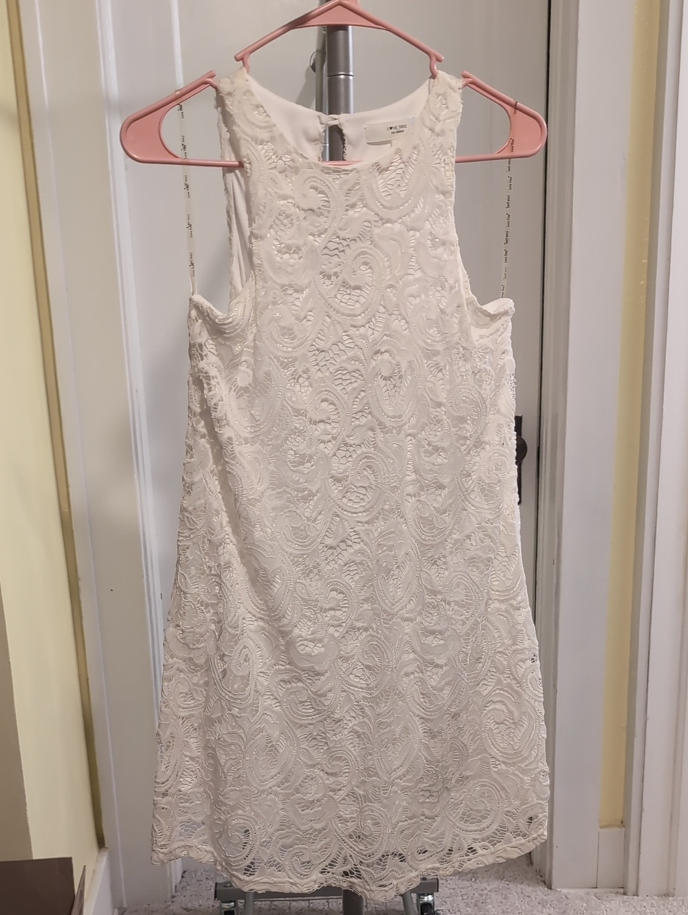 Love Tree Cream Lace Tank Mini Dress
